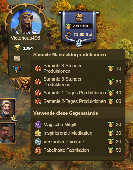Screenshot: Manufakturen-Herausforderung November 2019: Details