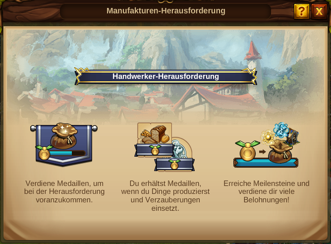 Screenshot: Manufakturen-Herausforderung Infos - September 2019