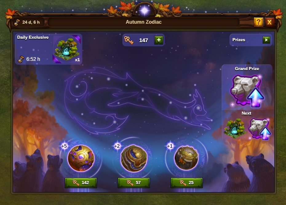 Herbstliche Sternzeichen Event: Bild vom Beta-Server