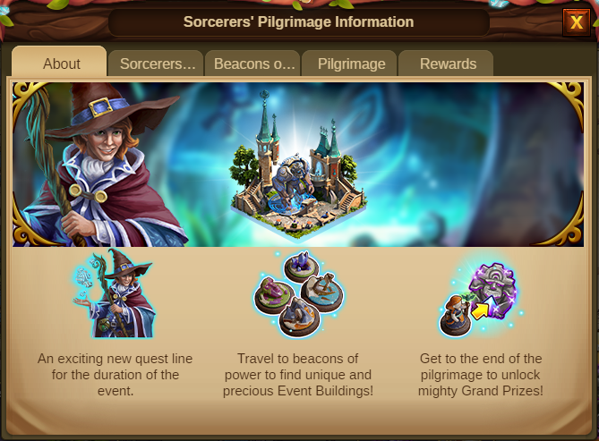 Die Pilgerreise der Zauberer 2020 Event info Screenshot Tab 1