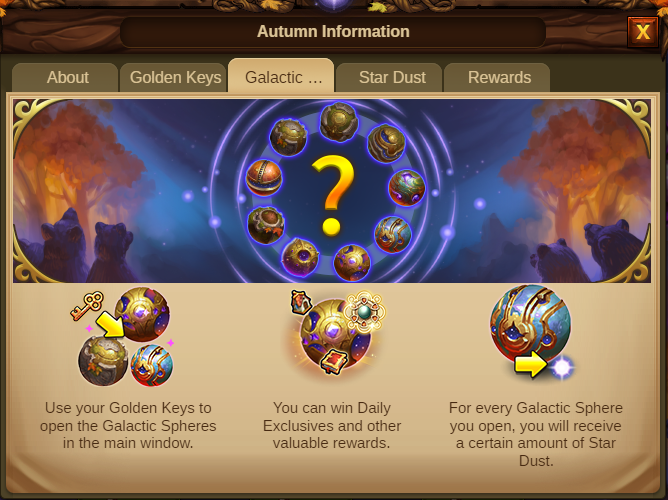 Herbstliche Sternzeichen 2020 Event info Screenshot Tab 3